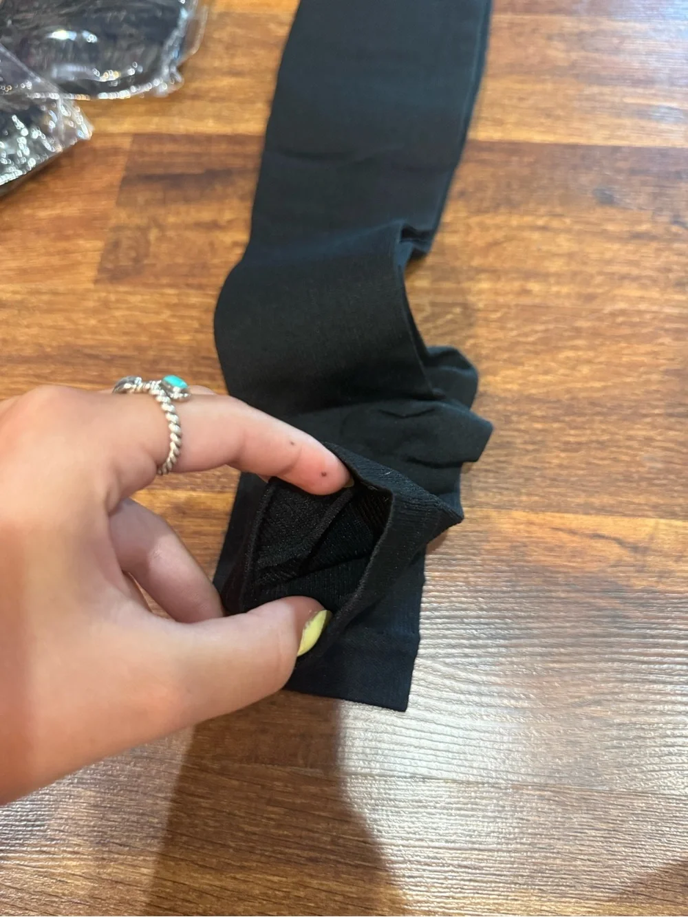 Unisex Black Compression Footless Calf Socks - 3 Pack Size L/XL